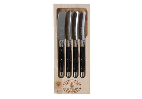 Laguiole Laguiole Classic 4 Butter Knives Black