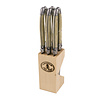 Laguiole Laguiole Classic 6 Steak Knives Light Horn Effect in Knife Block