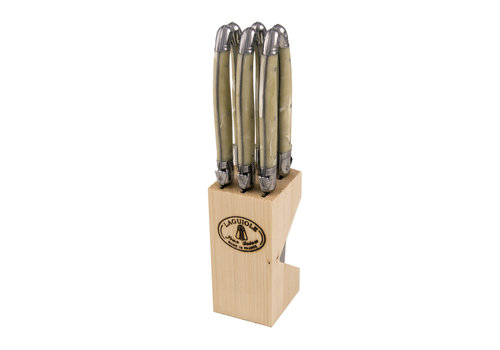 Laguiole Laguiole Classic 6 Steak Knives Light Horn Effect