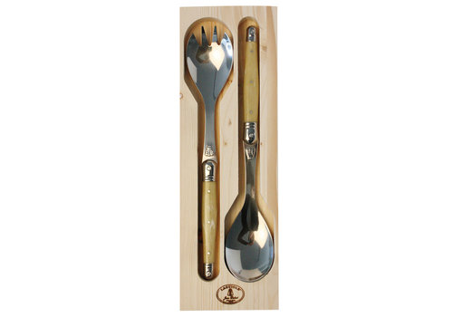 Laguiole Laguiole Classic Salad Servers Light Horn Effect