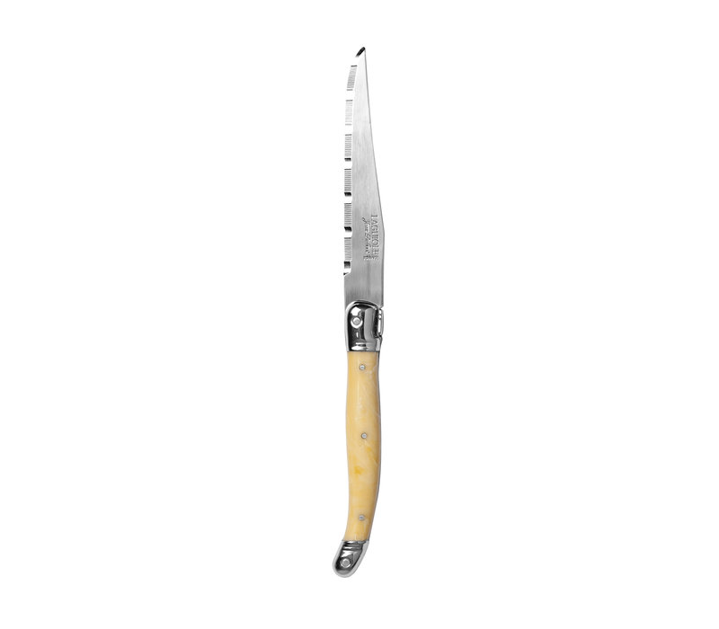 Laguiole Classic Steak Knife Light Horn Effect With Cutting Board