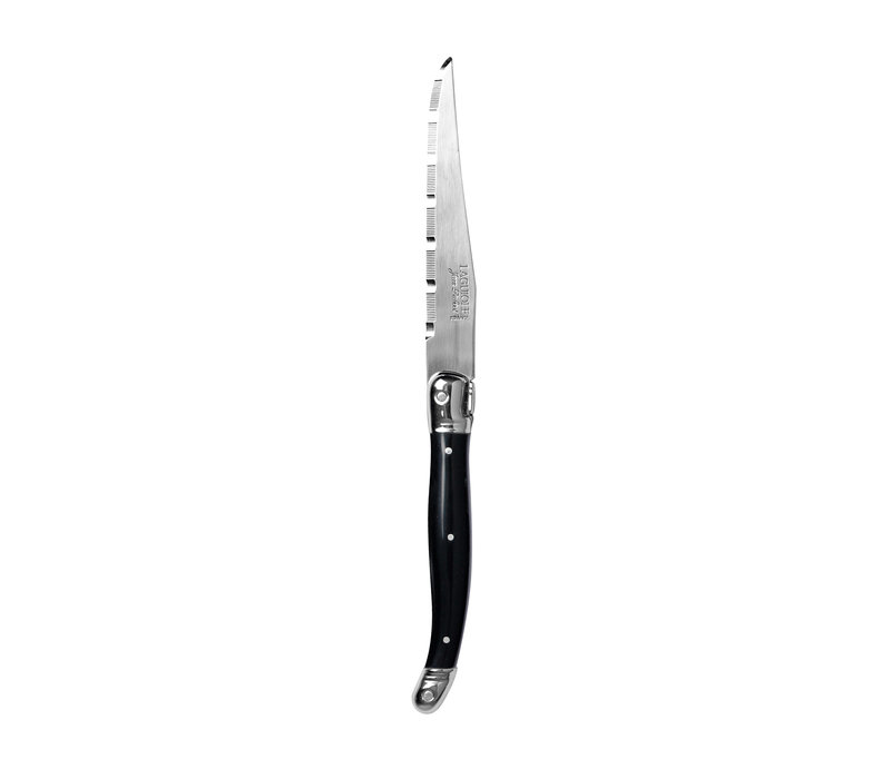 Laguiole Classic Serrated Steak Knife Black