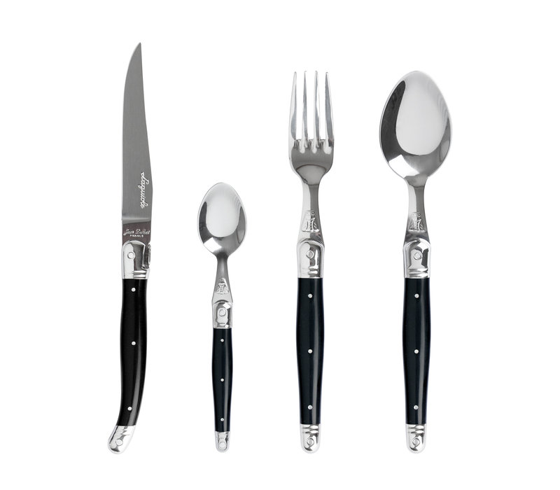 Laguiole Premium Steak Cutlery set 24-piece Black