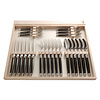 Laguiole Laguiole Premium Steak Cutlery set 24-piece Black