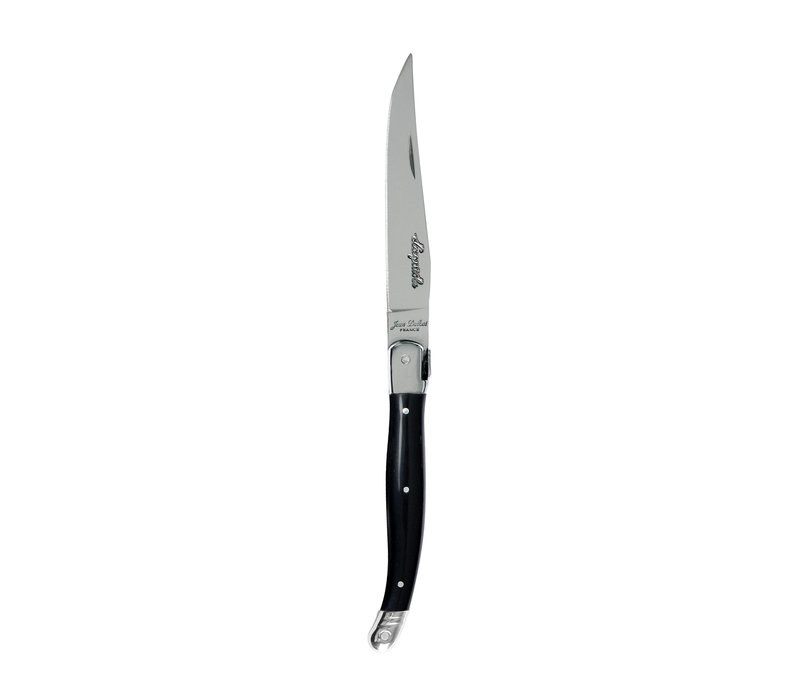 Laguiole Premium 6 Steak Knives & 6 Forks Black