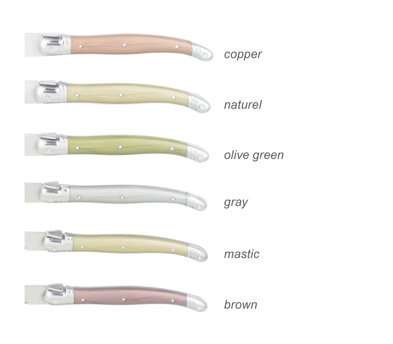 Laguiole Premium 6 Steak Knives & 6 Forks Mineral