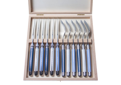 Laguiole Laguiole Premium 6 Couteaux Steak & 6 Fourchettes Nordic