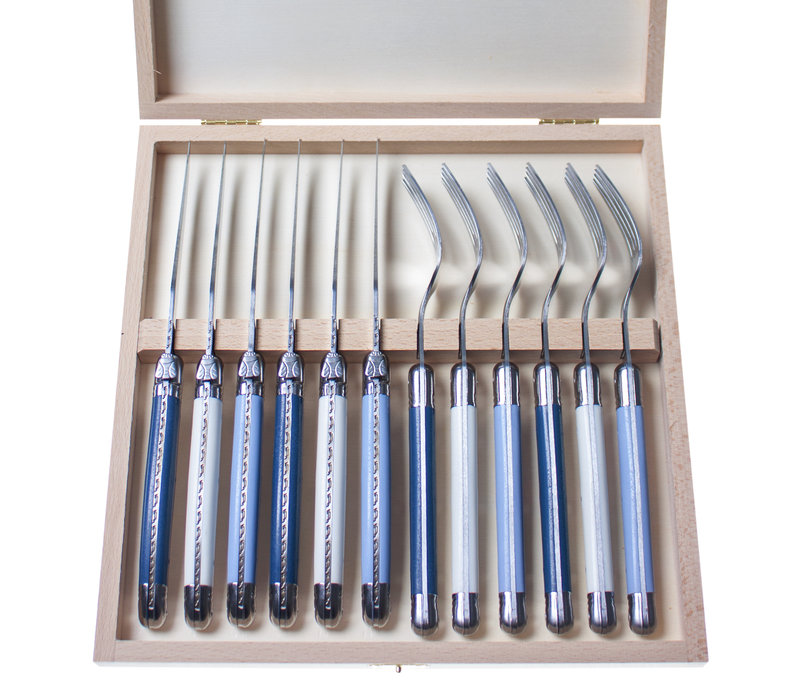 Laguiole Premium 6 Couteaux Steak & 6 Fourchettes Nordic