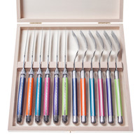 Laguiole Premium 6 Steak Knives & 6 Forks Provence