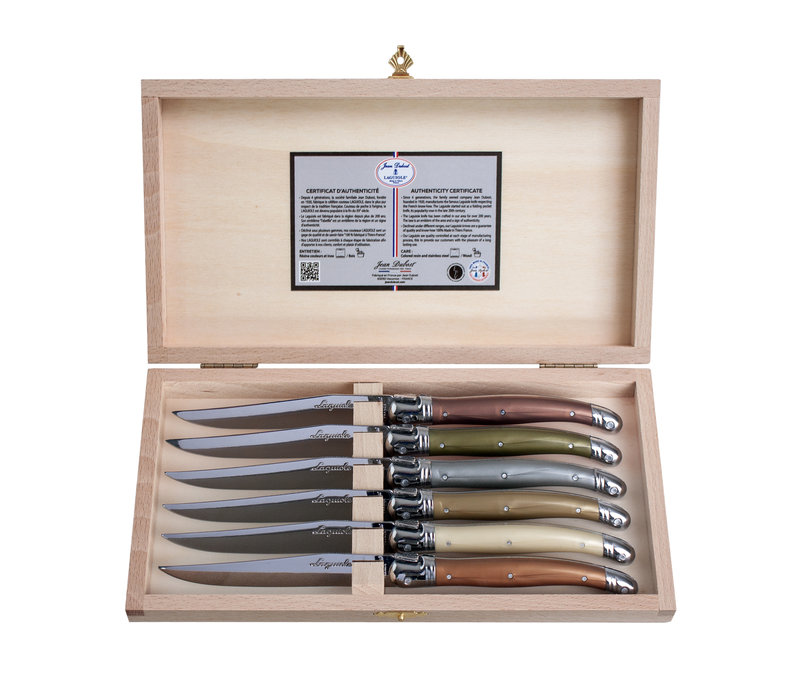 Laguiole Premium 6 Steak Knives Mineral