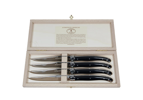 Laguiole Laguiole Premium 4 Steak Knives Black