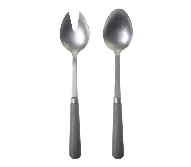 Chestnut Salad Server Grey