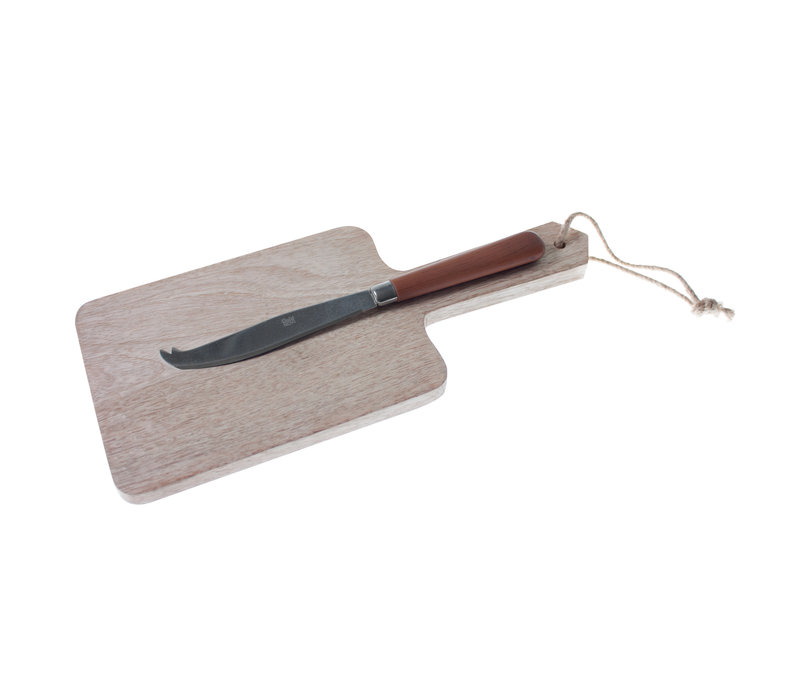 Kastanien Käsemesser Braun mit Käsebrett