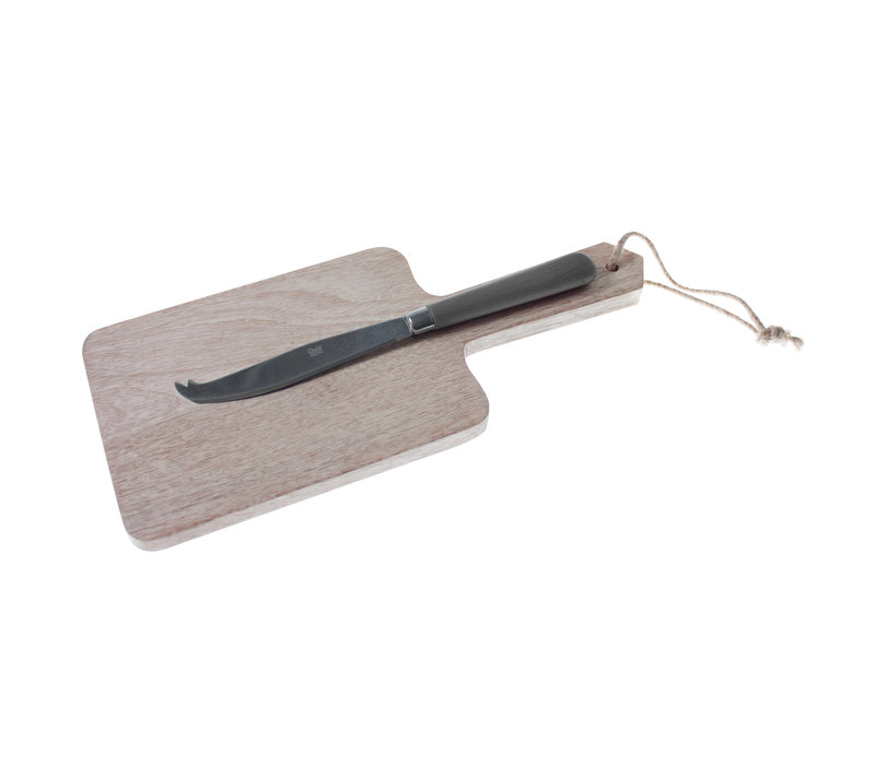 Chestnut Cheese Knife Grey with Cheese Board