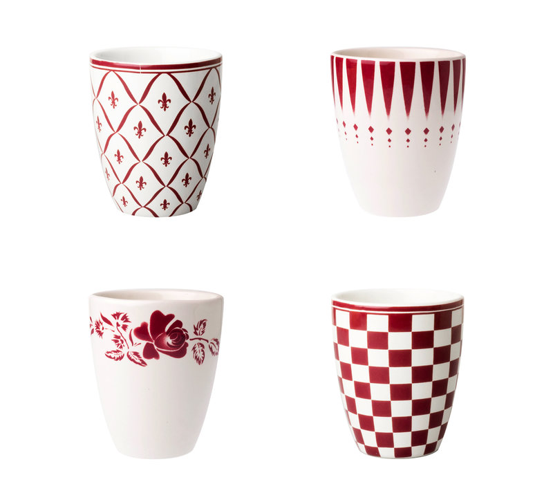 Dépôt d'Argonne set de 4 gobelets mix rouge