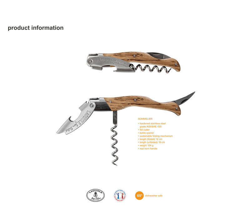 Laguiole Sommelier Oak Wood in Box