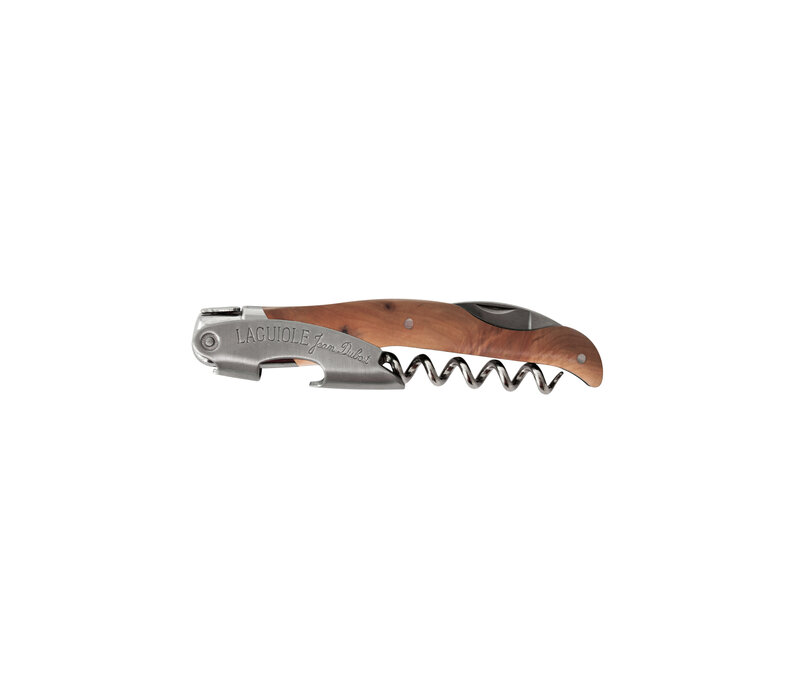 Laguiole Juniper Wood Sommelier Knife in Wooden Gift Box – 100% Made in France