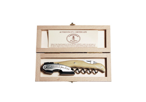 Laguiole Laguiole Sommelier Façon Corne en Coffret en Bois