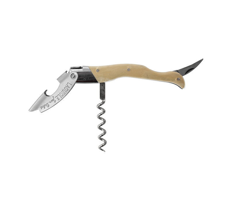 Laguiole Light Horn Effect Sommelier Knife in Wooden Gift Box – 100% Made in France