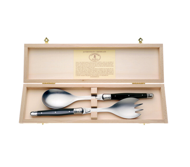 Laguiole Premium Salad Servers Black