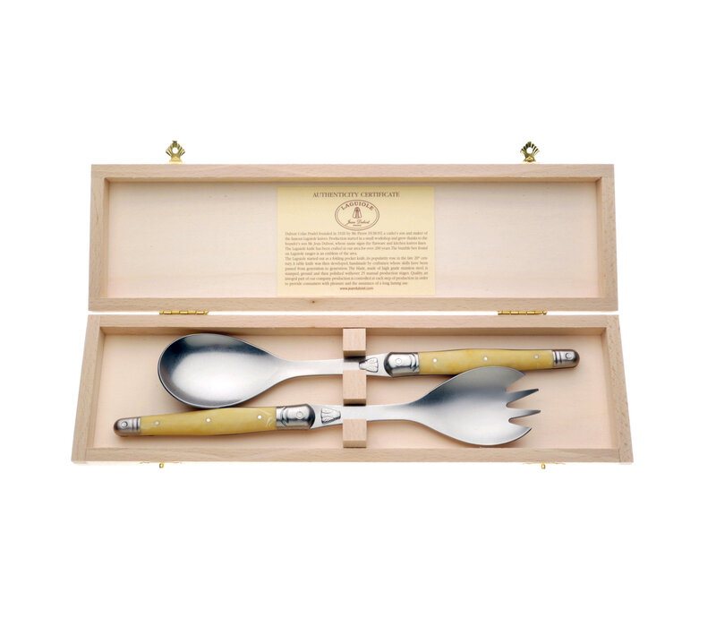 Laguiole Premium Couvert à Salade Façon Corne