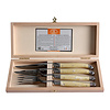 Laguiole Laguiole Premium 2 Steakmesser & 2 Gabeln Heller Horneffekt