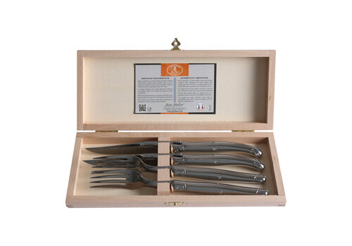 Laguiole Laguiole Premium 2 Steakmesser und 2 Gabeln aus Edelstahl