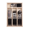 Laguiole Laguiole 'Classic' Steak Cutlery Set 24-piece Black