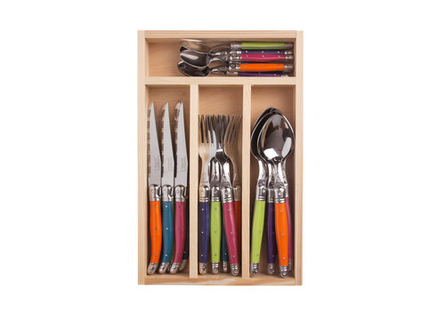 Laguiole Laguiole Classic Steak Cutlery Set 24-piece Provence Mix