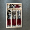 Laguiole Laguiole 'Classic' Steak Cutlery Set 24-piece Red