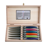 Laguiole Exclusive 6 Steakmesser Provence  in Holzbox