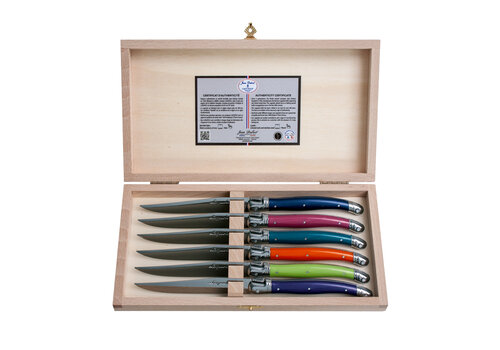 Laguiole Laguiole Exclusive 6 Couteaux à Steak Provence en Coffret