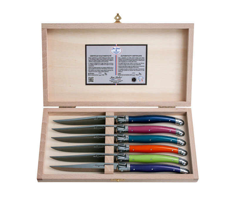 Laguiole Exclusive 6 Couteaux à Steak Provence en Coffret