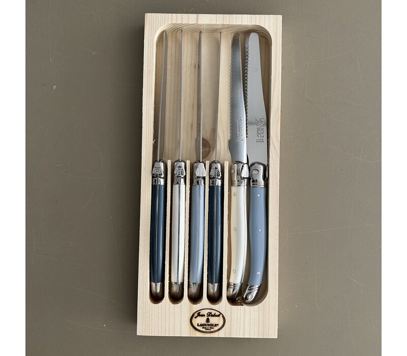 Laguiole Classic 6 Table Knives Nordic Mix