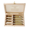 Laguiole Laguiole Premium 4 Butter Knives Light Horn Effect