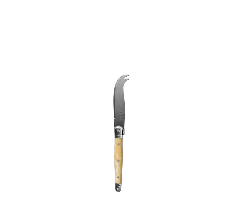 Laguiole Premium 2 Butter Knives & 2 Cheese Knives Light Horn Effect