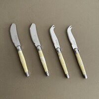 Laguiole Premium 2 Buttermesser & 2 Käsemesser Leichter Horneffekt