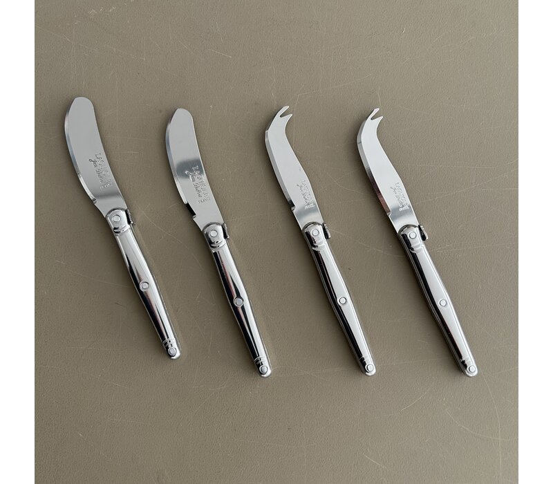 Laguiole Premium 2 Butter Knives & 2 Cheese Knives Stainless Steel