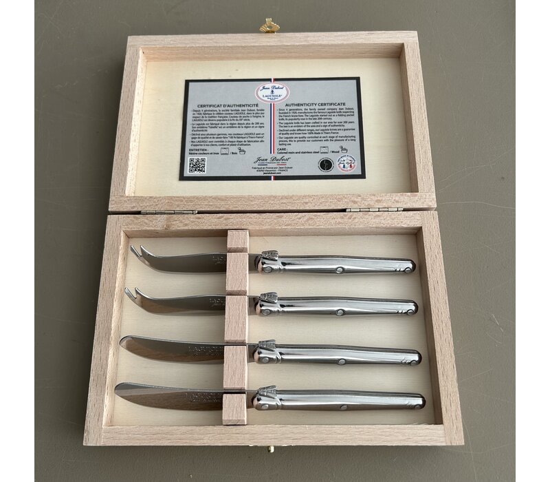 Laguiole Premium 2 Butter Knives & 2 Cheese Knives Stainless Steel