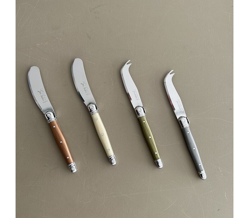 Laguiole Premium 2 Butter Knives & 2 Cheese Knives Mineral