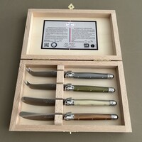 Laguiole Premium 2 Butter Knives & 2 Cheese Knives Mineral