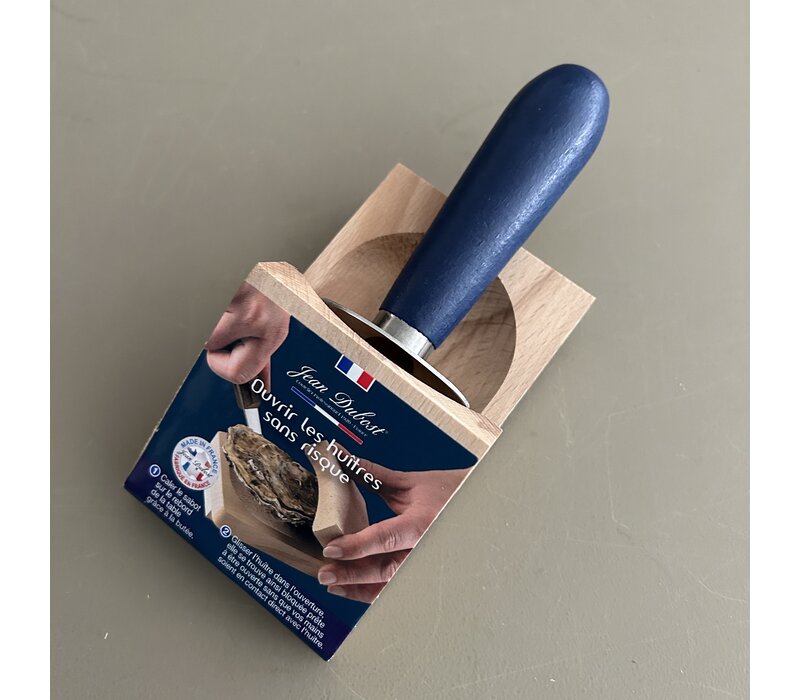 French Classics Oyster Holder & Oyster Knife Blue