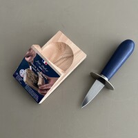 French Classics Oyster Holder & Oyster Knife Blue