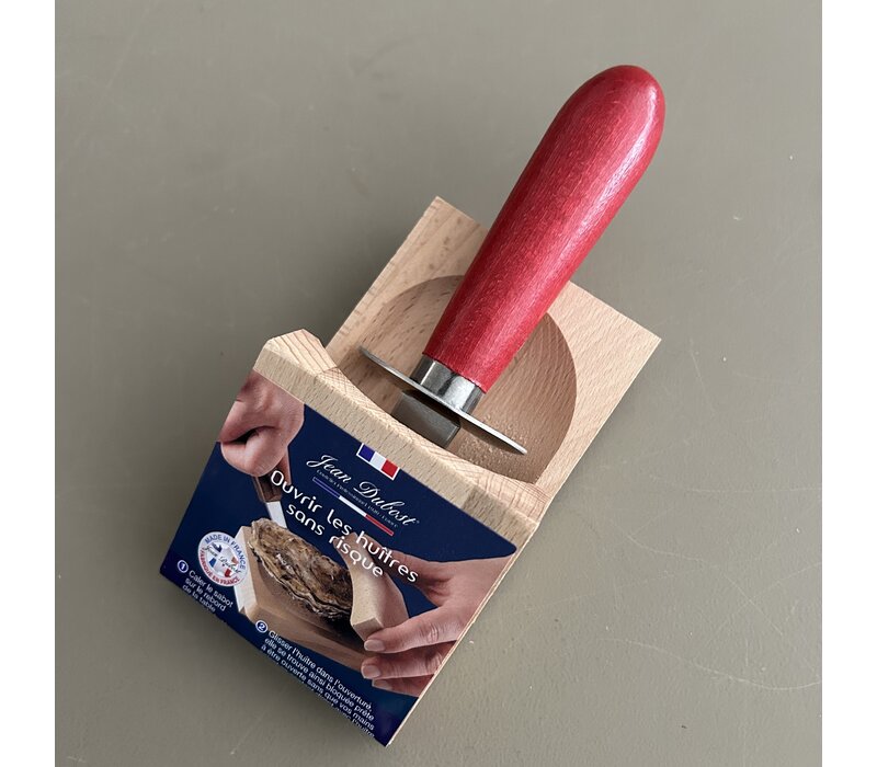 French Classics Oyster Holder & Oyster Knife Red