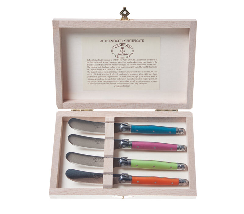 Laguiole Premium 4 Small Butter Knives Provence