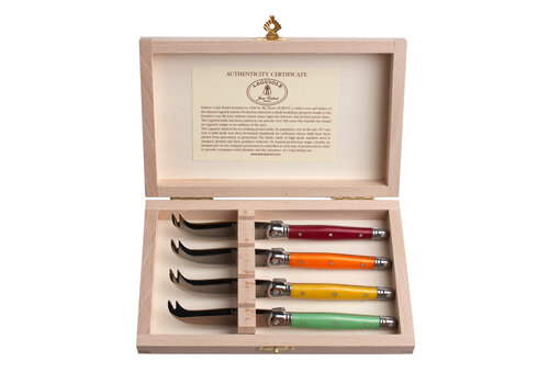 Laguiole Laguiole Premium 4 Cheese Knives Rainbow