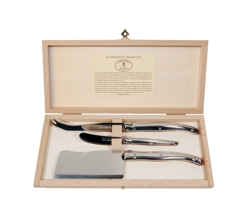 Laguiole Premium 3 Cheese Knives Stainless Steel