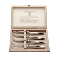 Laguiole Premium 4 Small Cheese Knives Stainless Steel