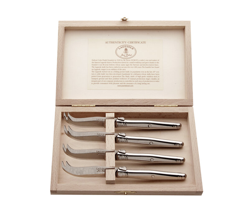 Laguiole Premium 4 Small Cheese Knives Stainless Steel