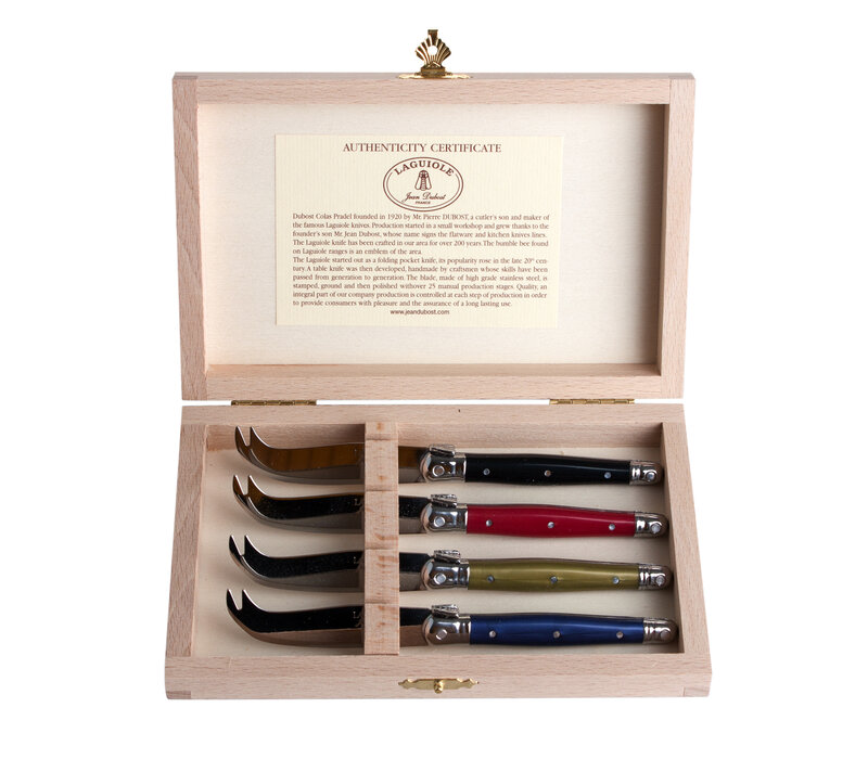 Laguiole Premium 4 Cheese Knives Autumn